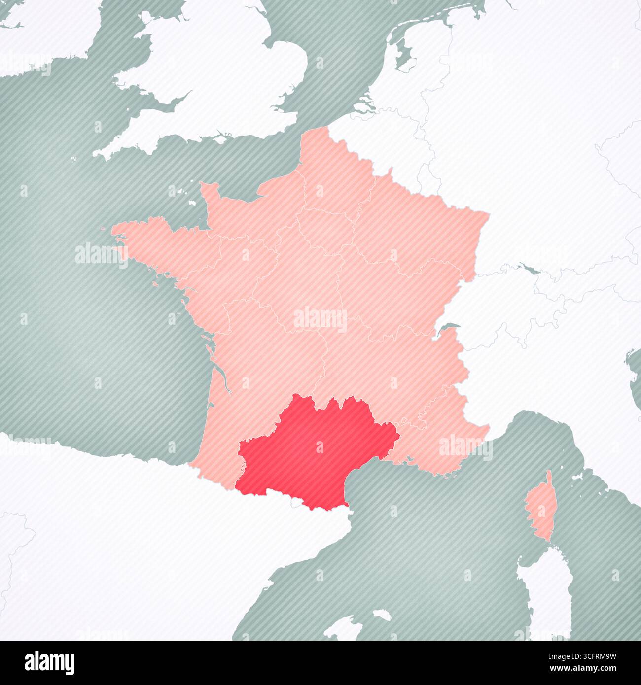Occitanie france map hi-res stock photography and images - Alamy
