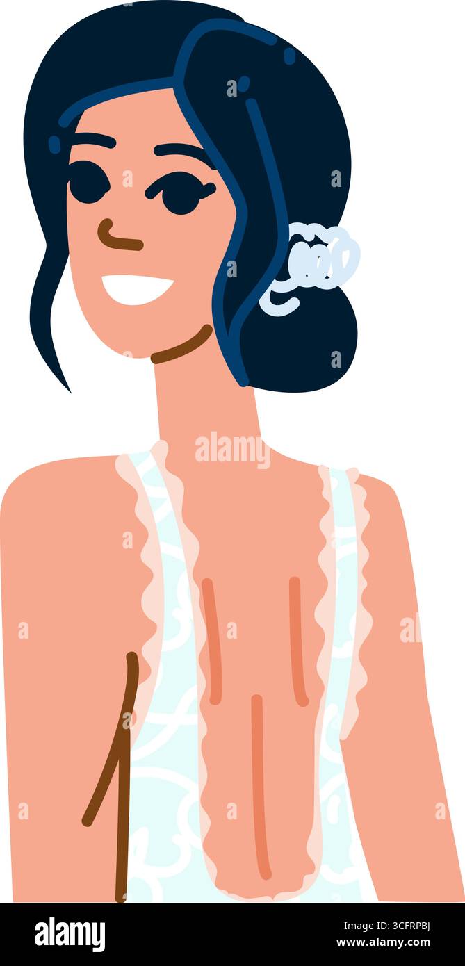 White backless dress Stock Vector Images - Alamy