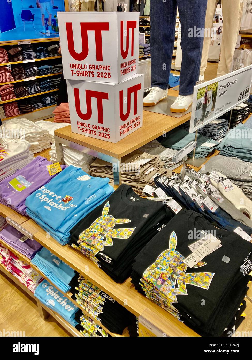 Japanese casual wear designer and retailer , UT corner in UNIQLO Liverpool Stock Photo