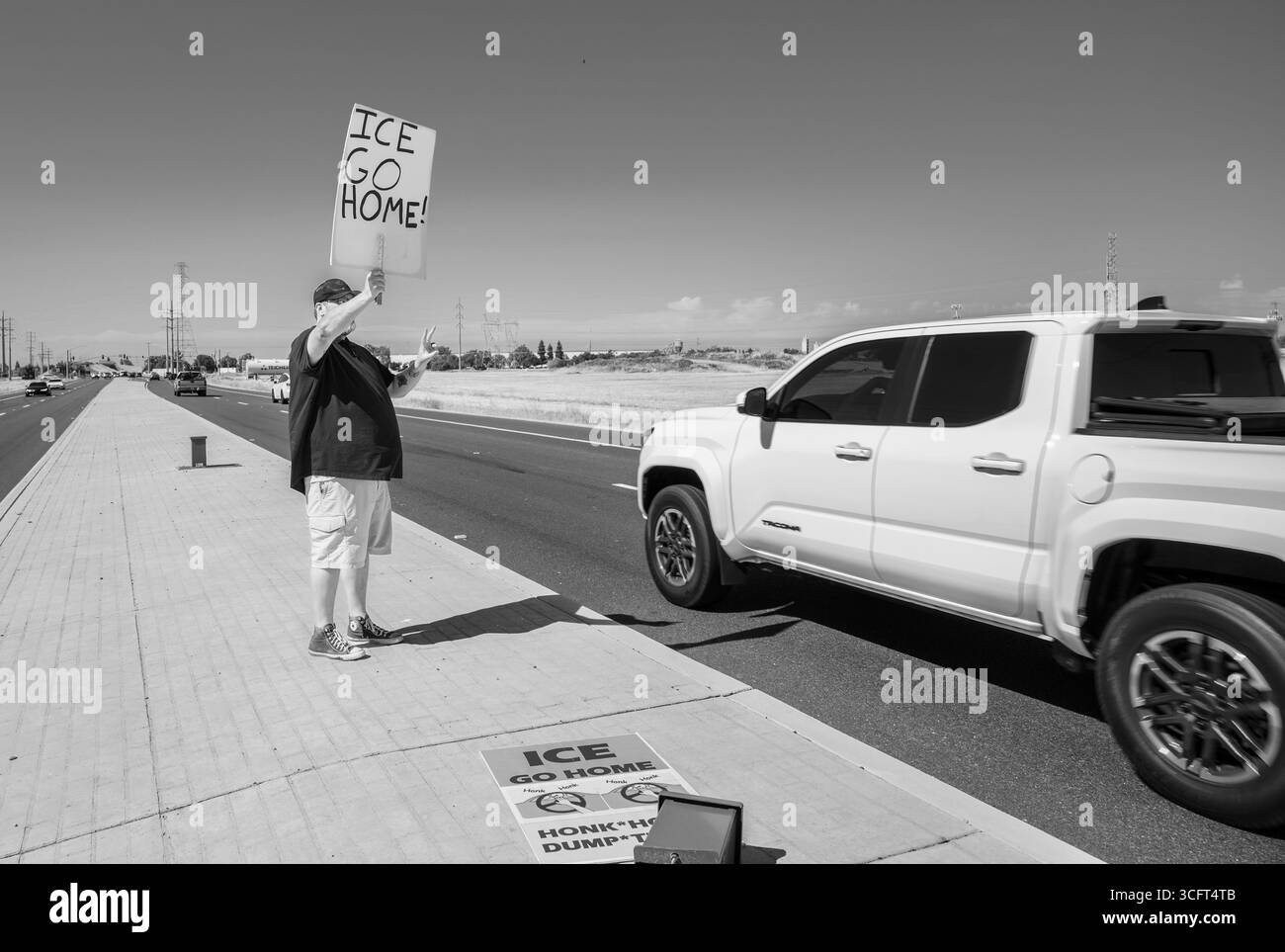 Anti border protest Black and White Stock Photos & Images - Alamy
