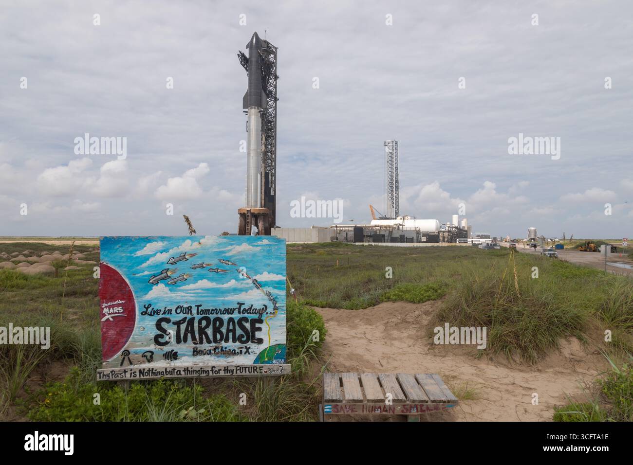 Starbase, USA. 24th Aug, 2025. At 7:30 PM CT SpaceX during sunset ...