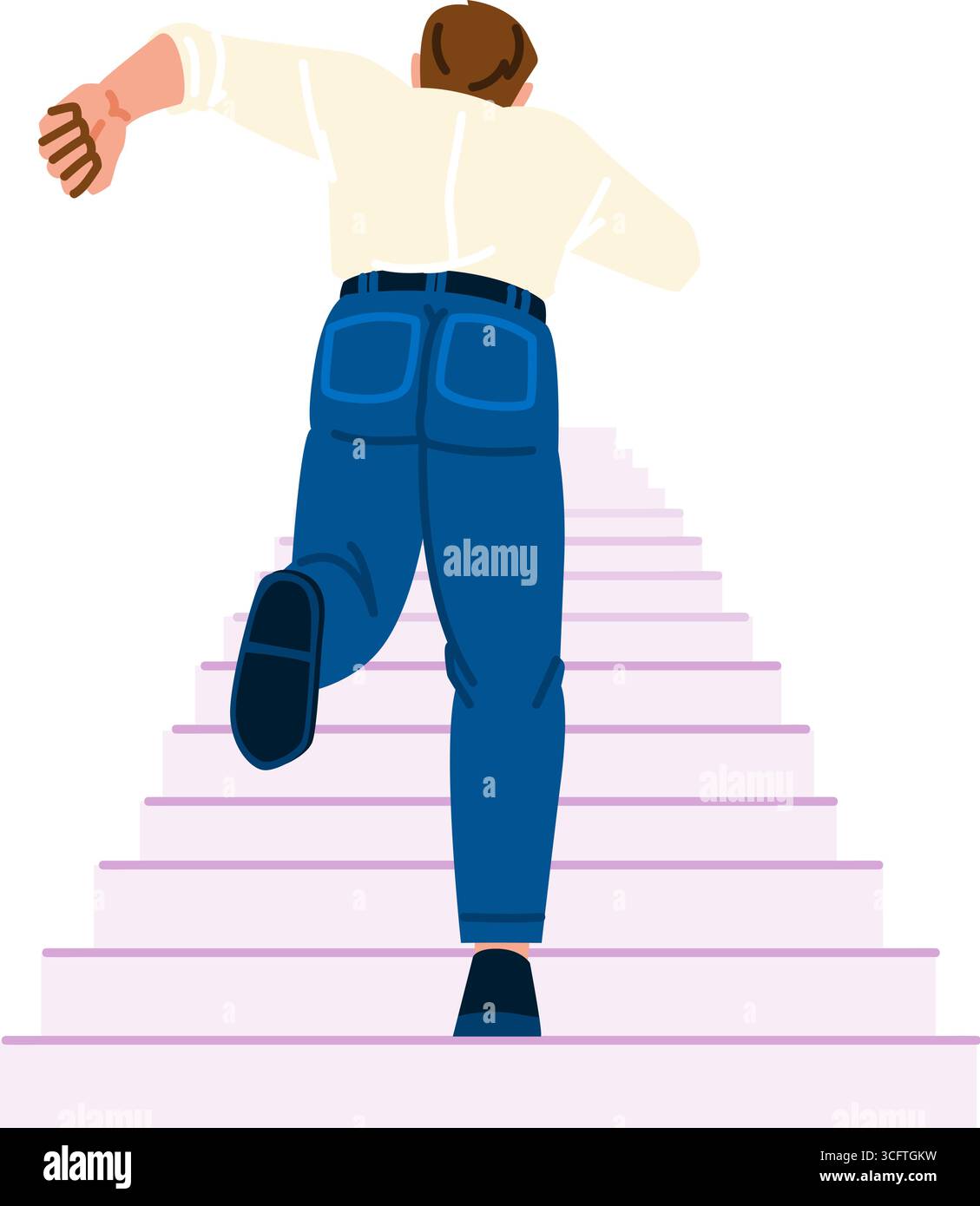 Man running rear view Stock Vector Images - Alamy