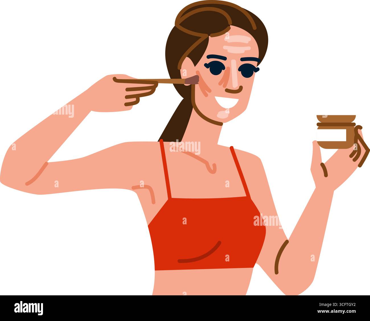 Woman perfect skin on Stock Vector Images - Alamy