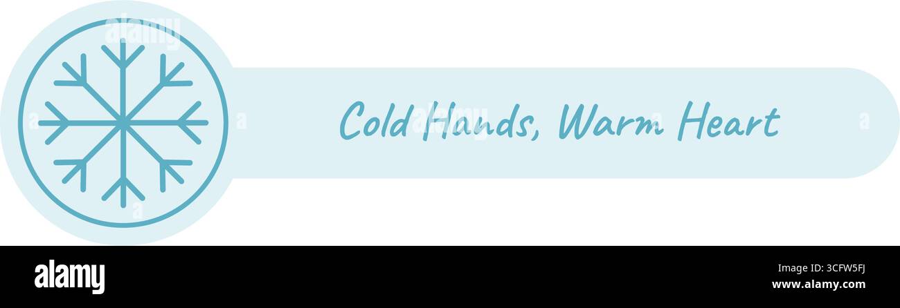 Winter Snow Flake Sticker Label Blue Stock Vector