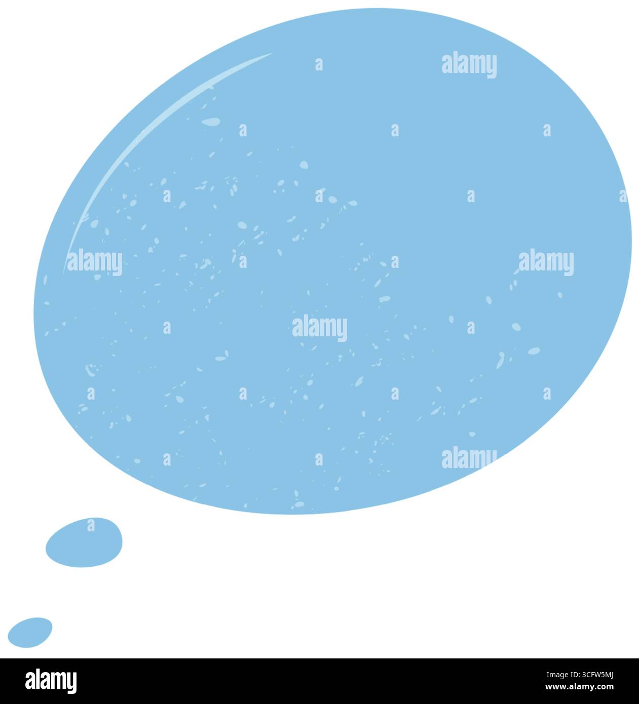Hand Drawn Blue Fluid Talk Bubble Stock Vector