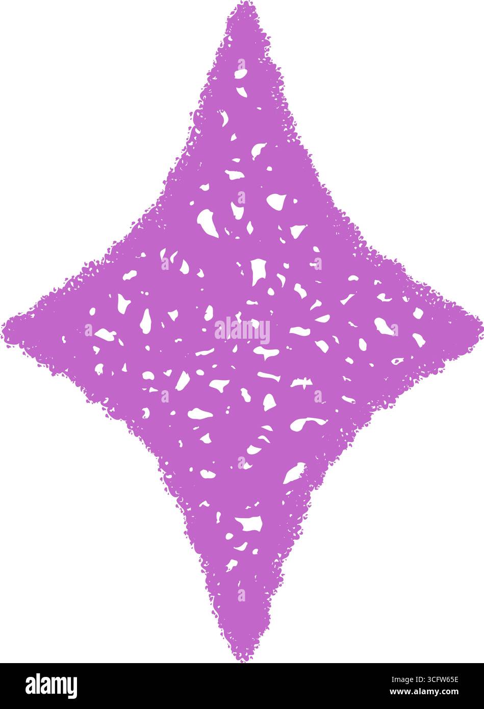 Magic Festive Crayon Firework Star Sketch Stock Vector