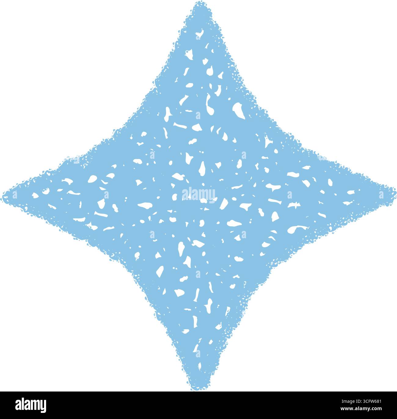 Blue Chalk Magic Star Symbol Stock Vector