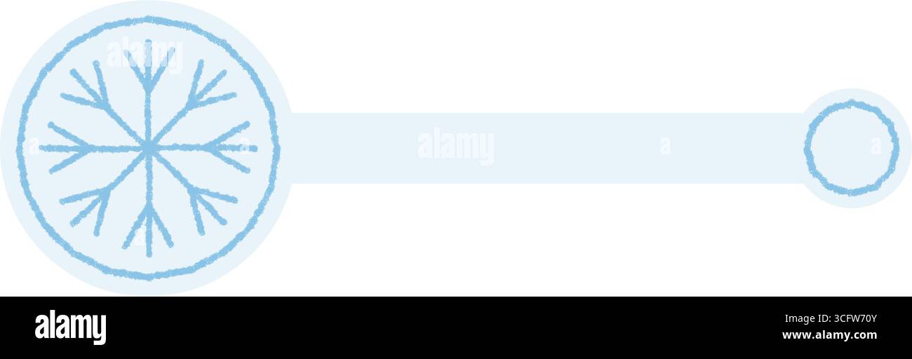Blue Chalk Snow Flake Seal Label Stock Vector