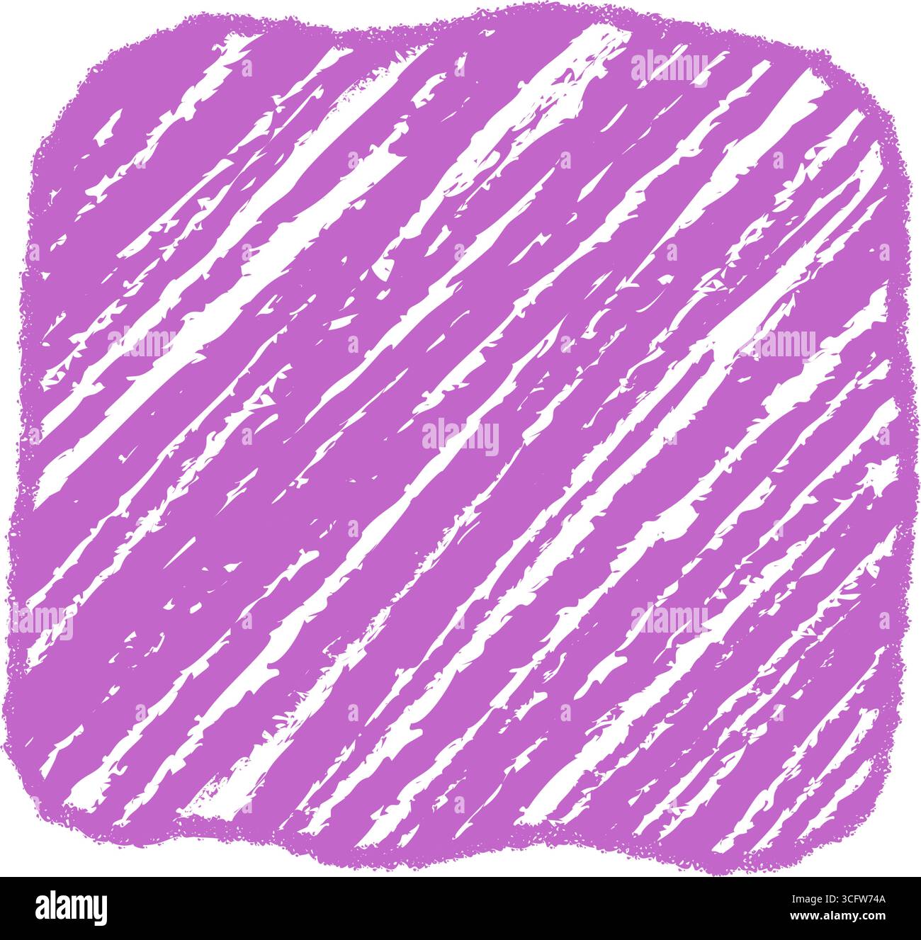 Handdrawn Chalk Squiggle Frame With Diagonal Scribble Stock Vector