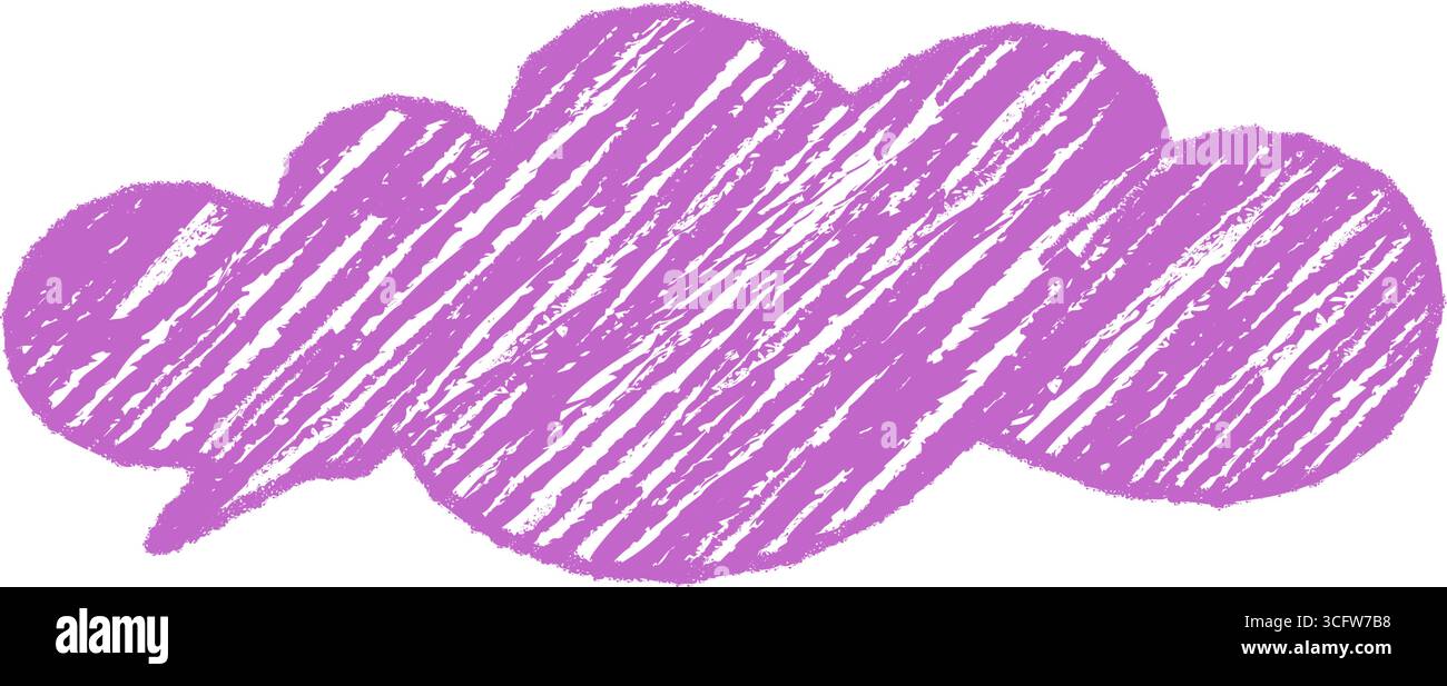 Chalk Sketch Cloud Chat Balloon Stock Vector