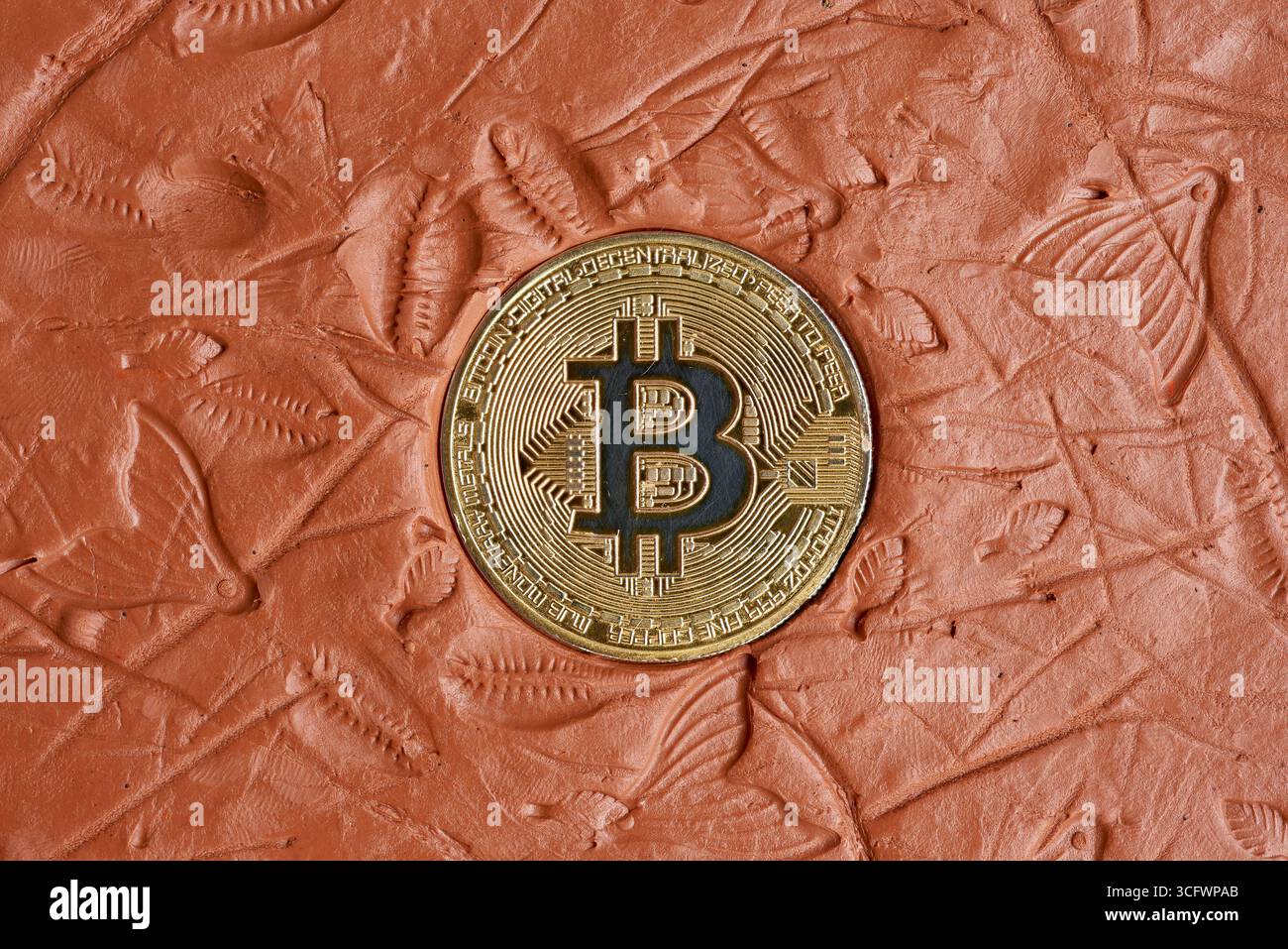 Golden bitcoin cryptocurrency old and new version on computer electronic  circuit board background Stock Photo - Alamy
