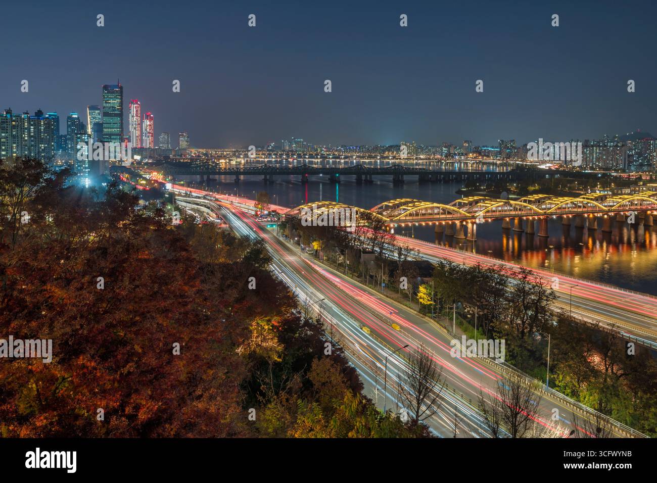 Seoul South Korea Night City Skyline At Hangang Bridge Nodeulseom seoul-south-korea-night-city-skyline-at-hangang-bridge-nodeulseom