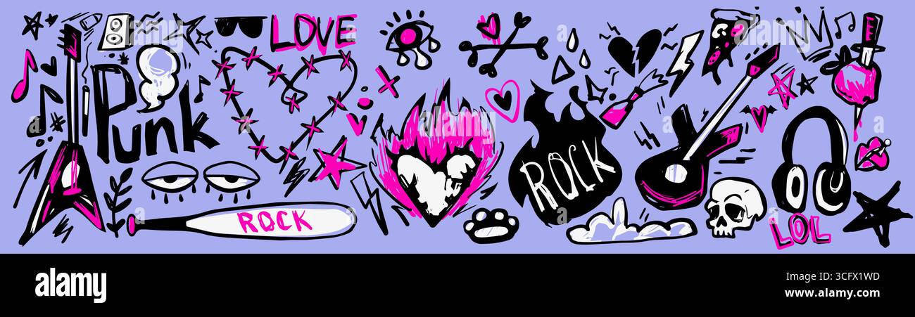 Alternative rock punk Stock Vector Images - Alamy