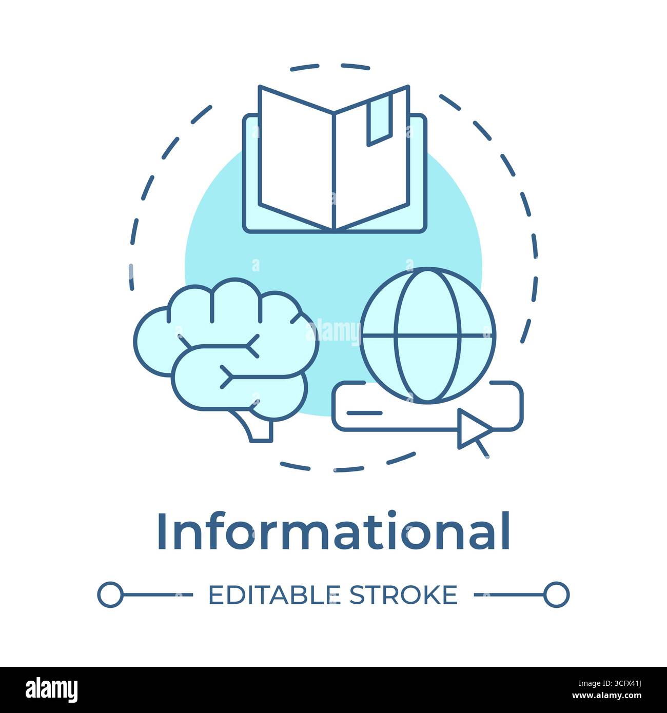 Informational soft blue concept icon Stock Vector