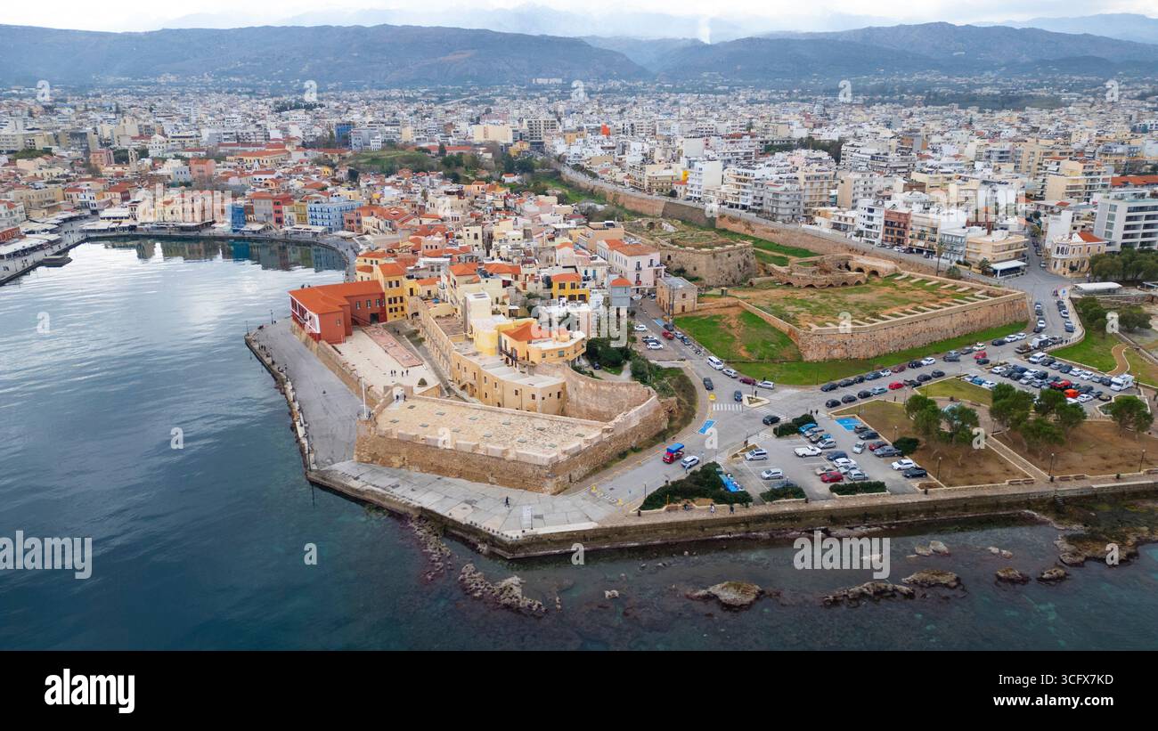 Chania Cityscape Crete island Greece - Stock Image