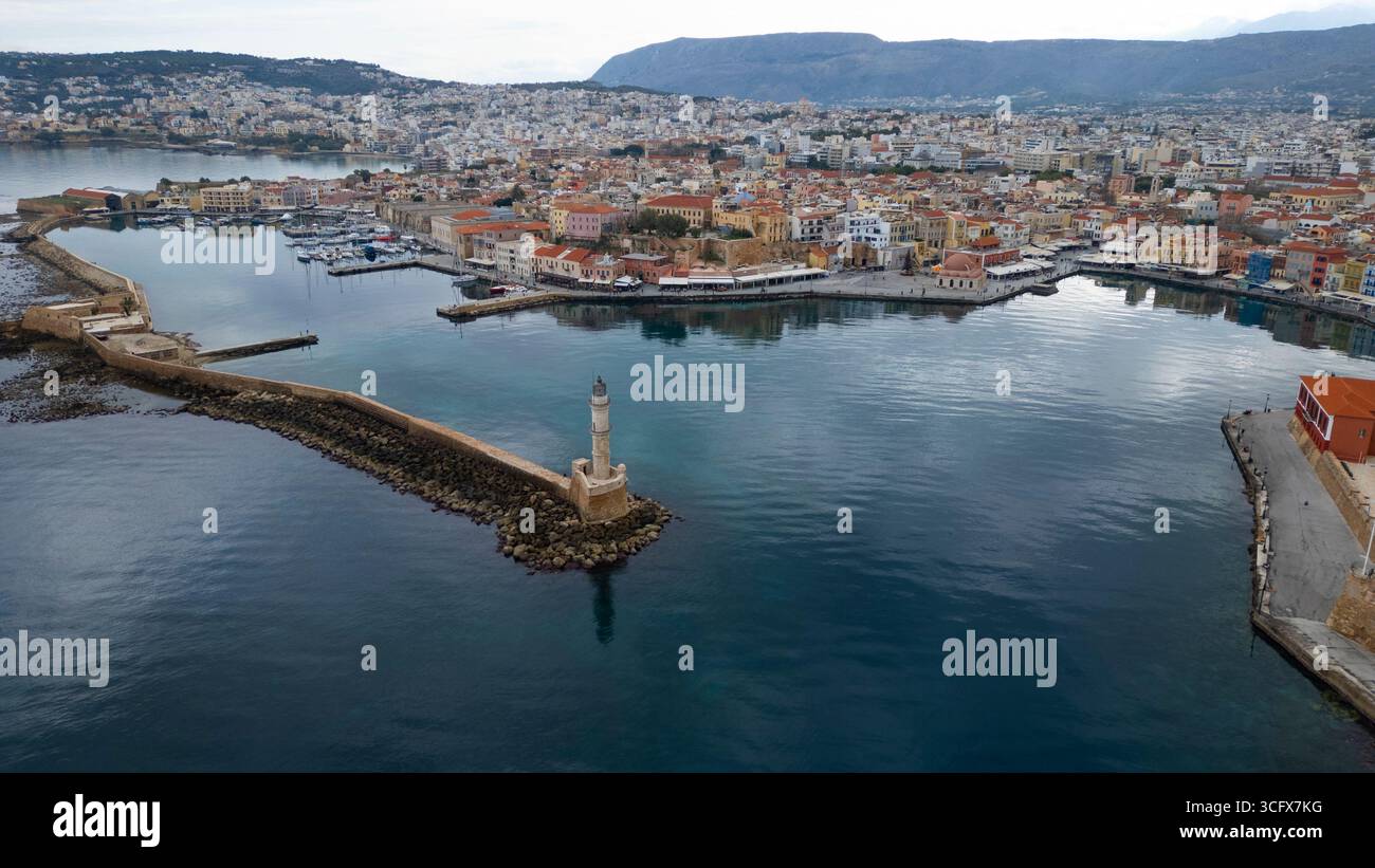 Chania Cityscape Crete island Greece - Stock Image