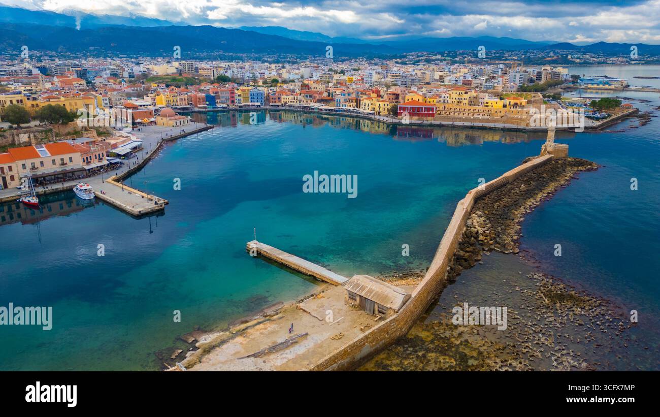 Chania Cityscape Crete island Greece - Stock Image