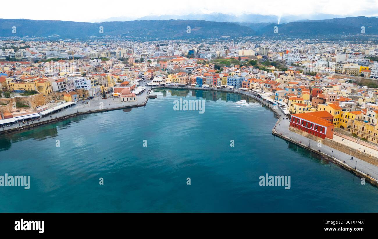 Chania Cityscape Crete island Greece - Stock Image
