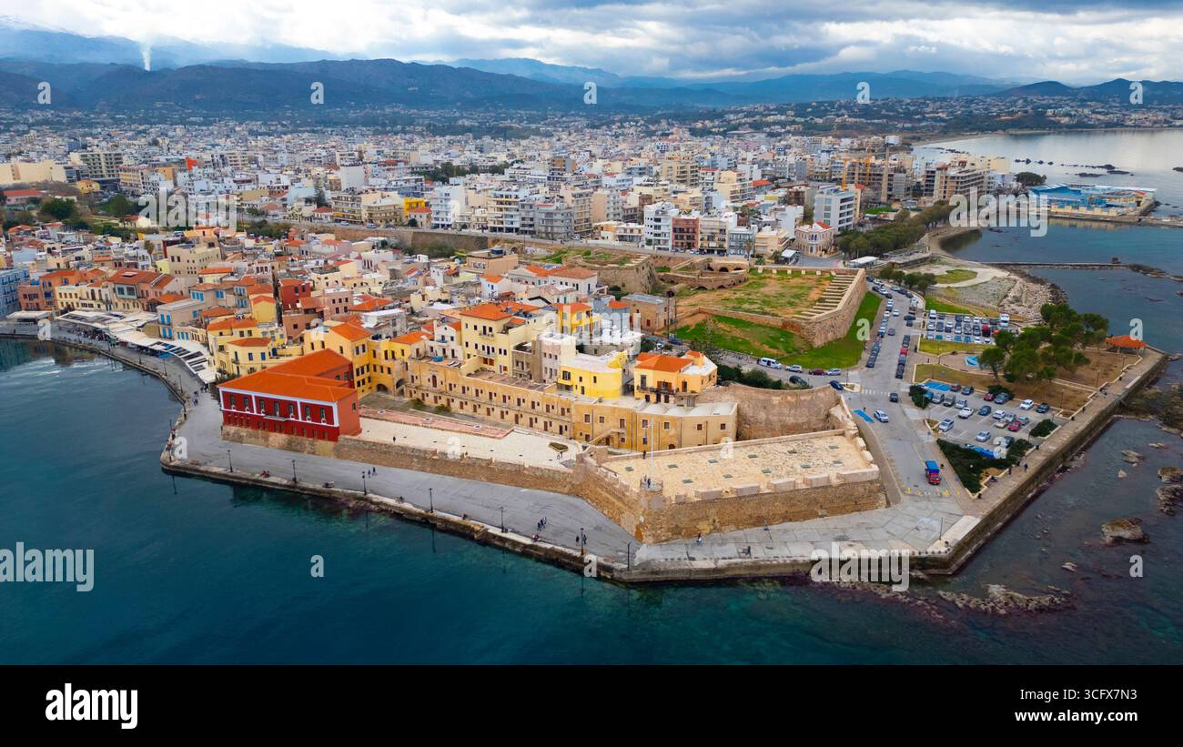 Chania Cityscape Crete island Greece - Stock Image