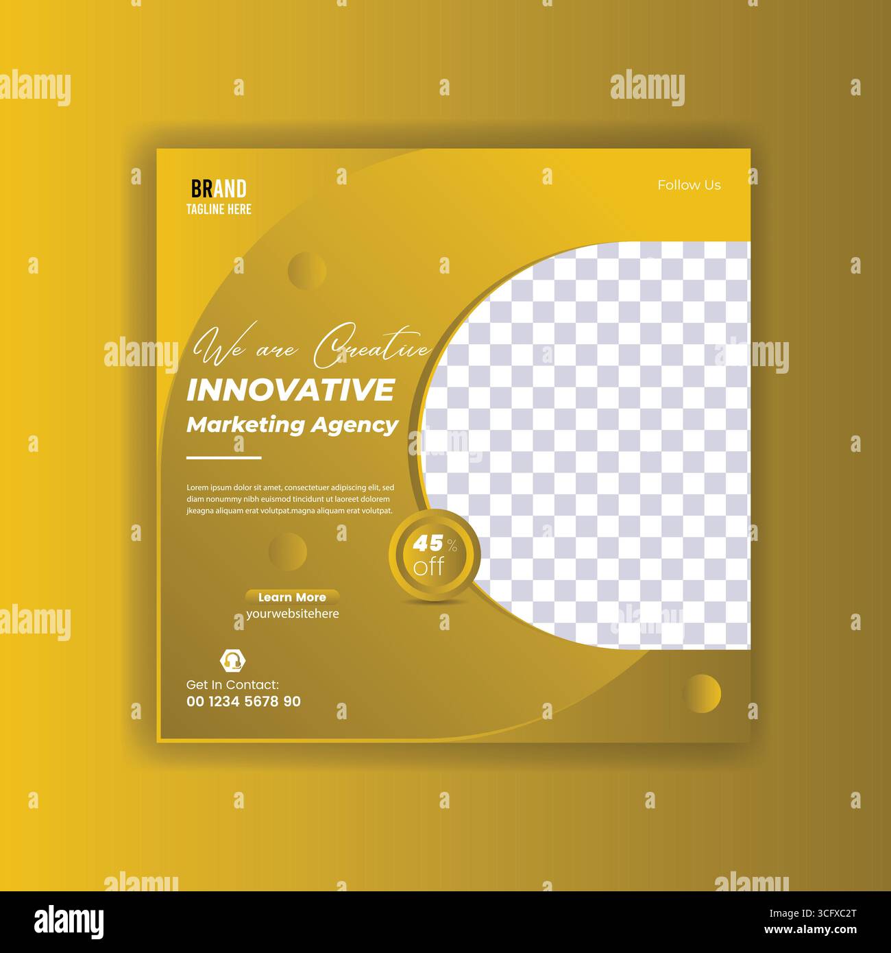 Golden hour professional marketing agency social media post template ...