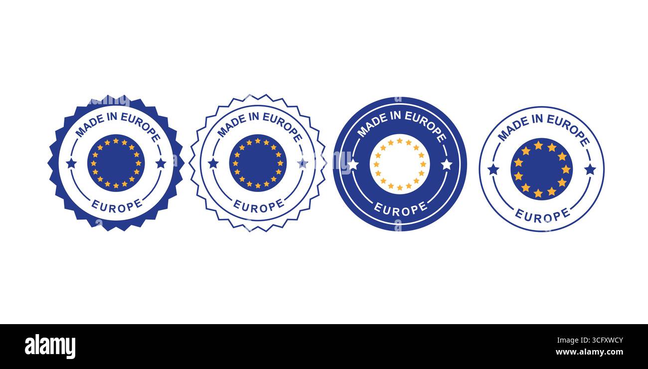 : GDPR Compliance Badges for Data Protection and Privacy Security Stock Vector
