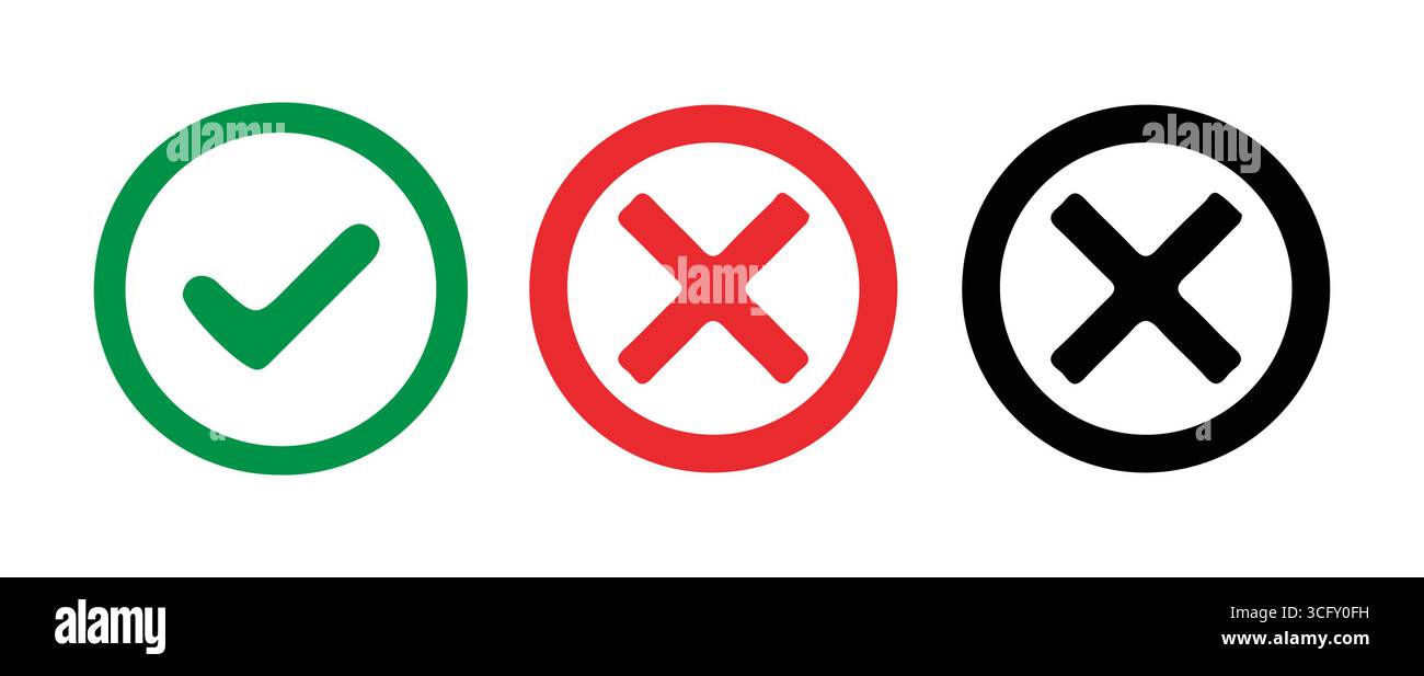 Modern Checkmark Icons for Digital Checklists vector illustration Stock Vector