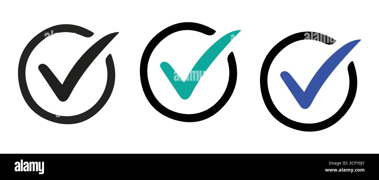 check mark icon. Check mark vector icon. Checkmark Illustration Stock Vector