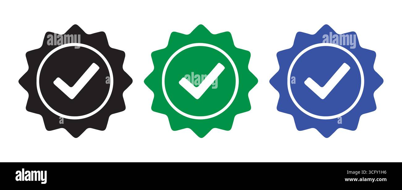 Vector Checkmark Icons for Web and Mobile Apps vector illustration Stock Vector