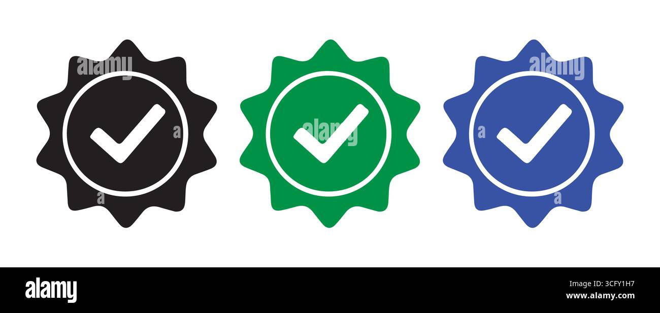 Vector Checkmark Icons for Web and Mobile Apps vector illustration Stock Vector
