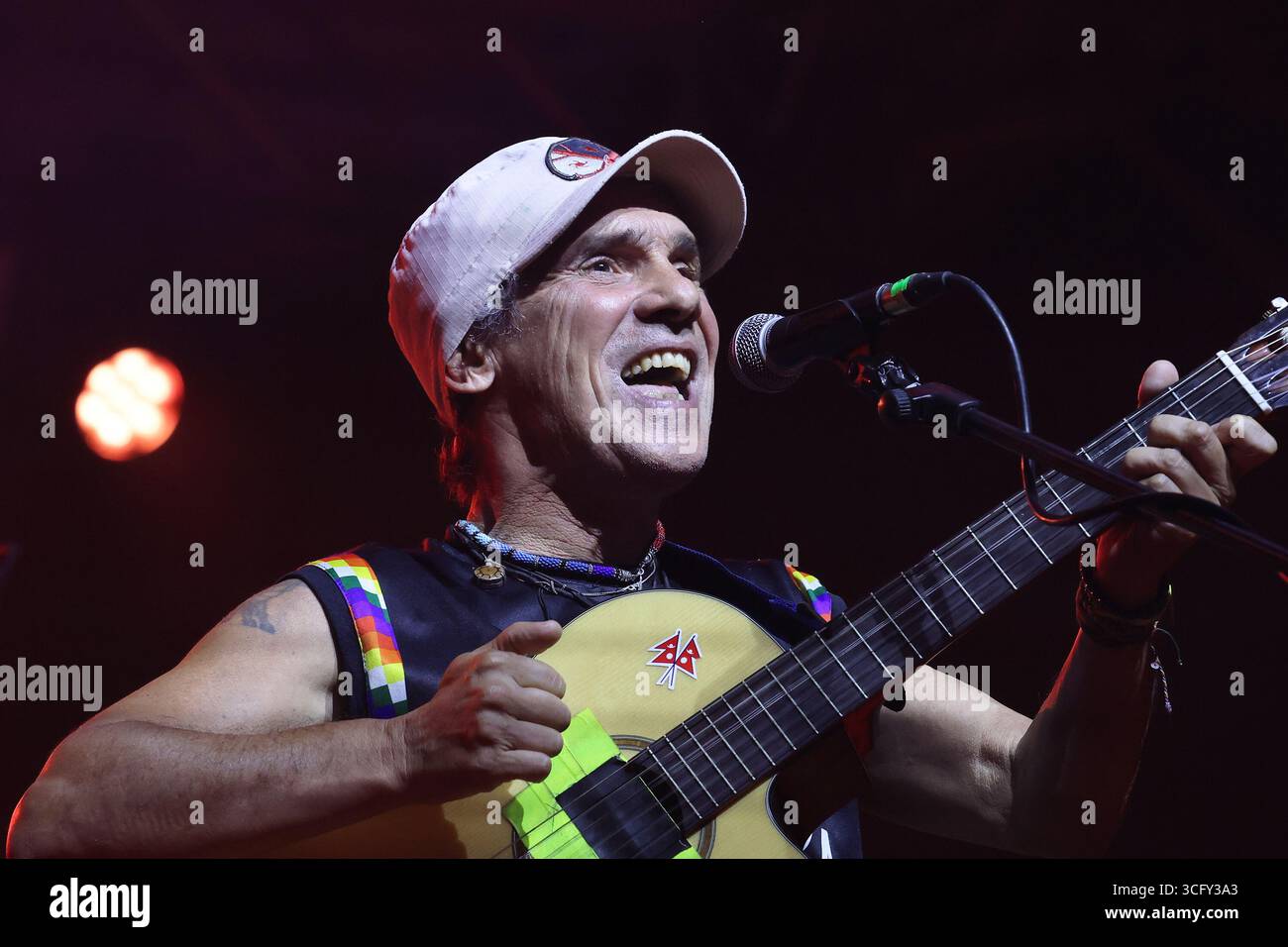 In the photo Manu Chao enchanted the audience of Bagheria Stock Photo