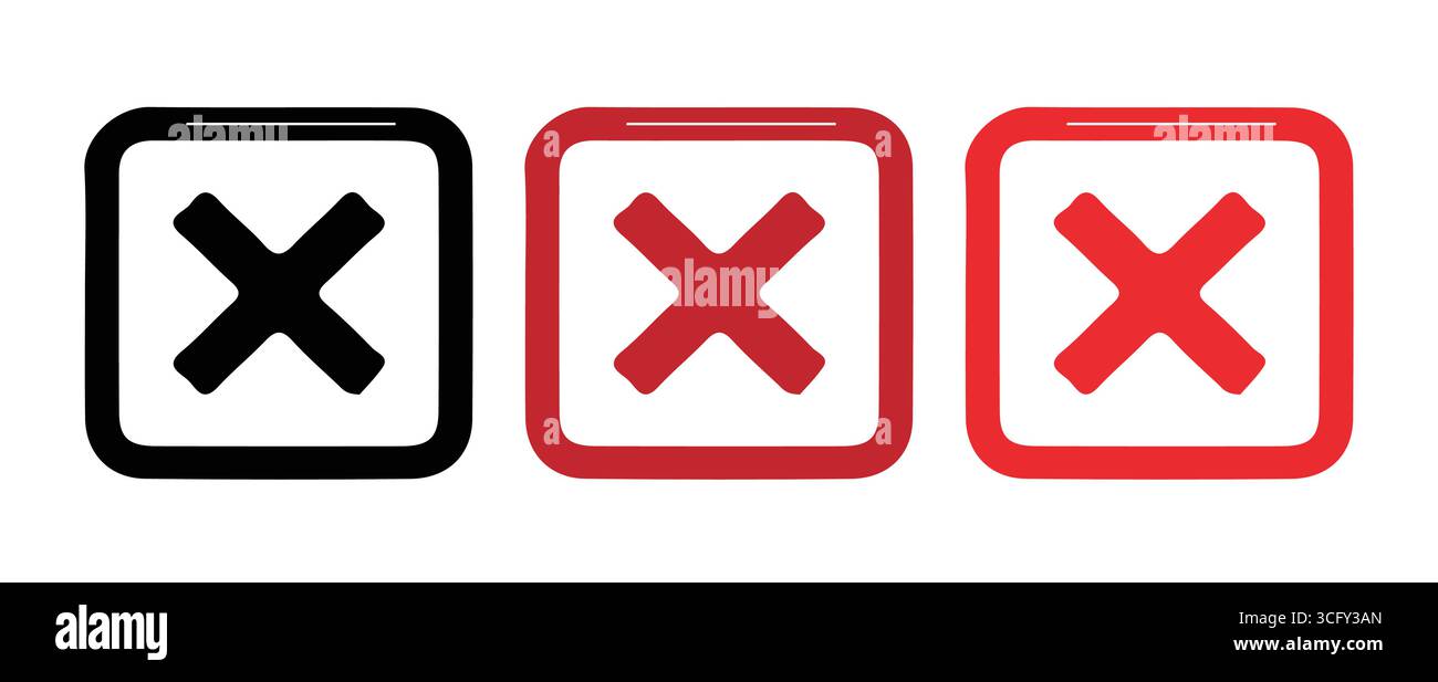 Modern Checkmark Icons for Digital Checklists vector illustration Stock Vector