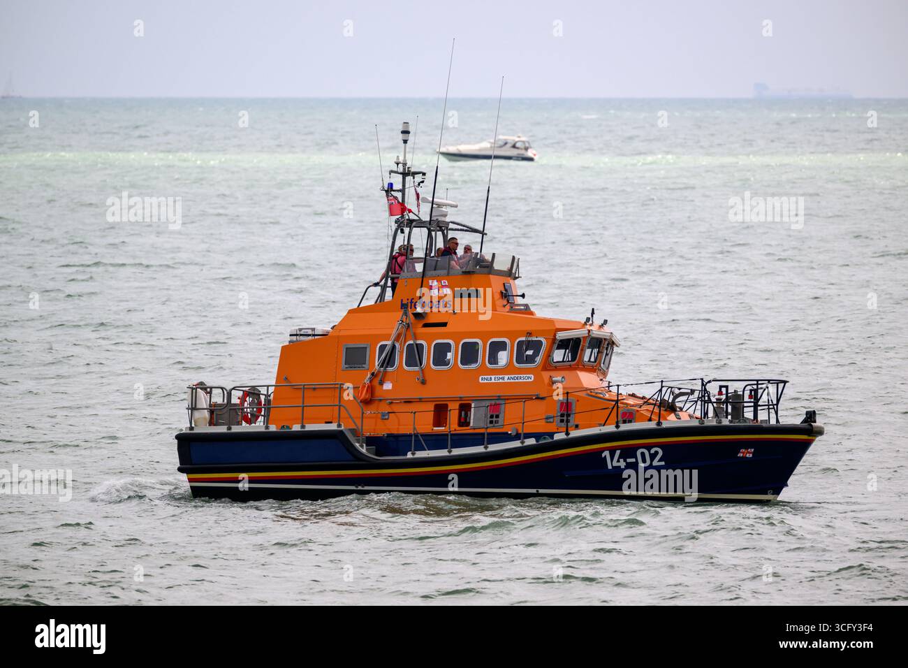 Eastbourne lifeboat, RNLB Esme Anderson at sea during the Airborne Airshow 2025 Stock Photo