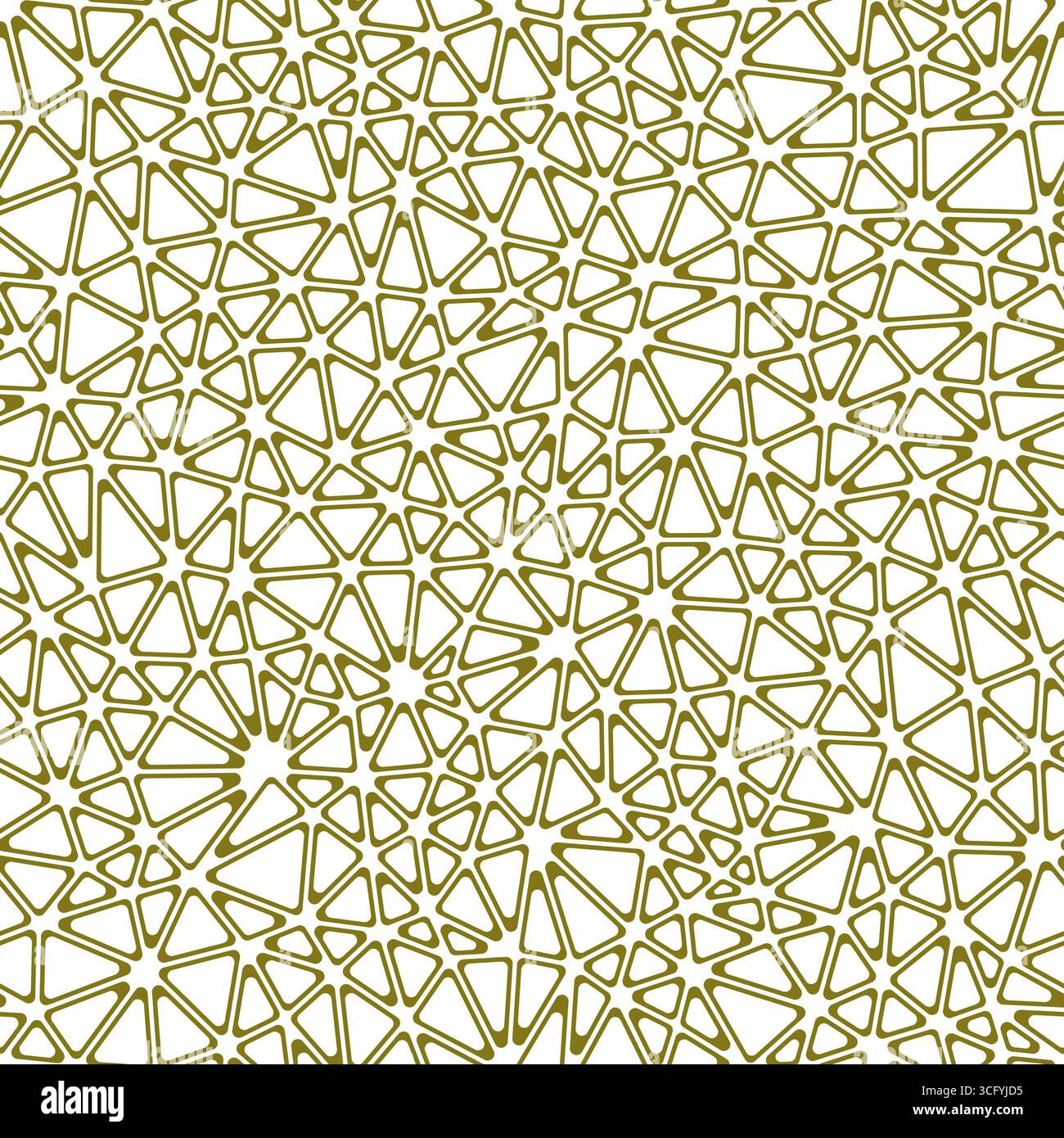 Minimalistic triangles background. Small triangles size. Solid Color style. Rounded triangular cells outlined. Repeatable pattern. Stock Vector