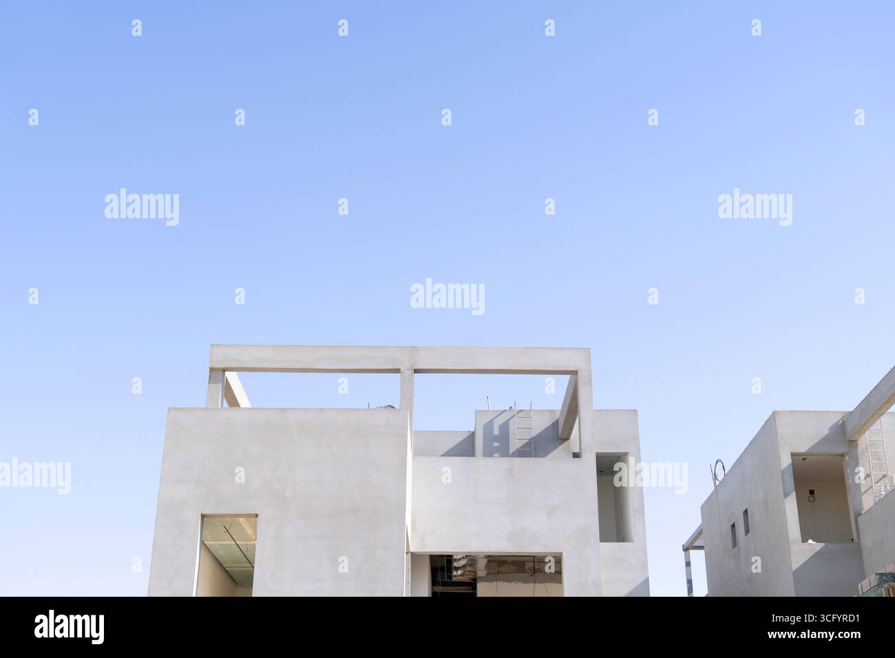 Build Home Riyadh New house under construction in Riyadh, Saudi Arabia, showing cement ...