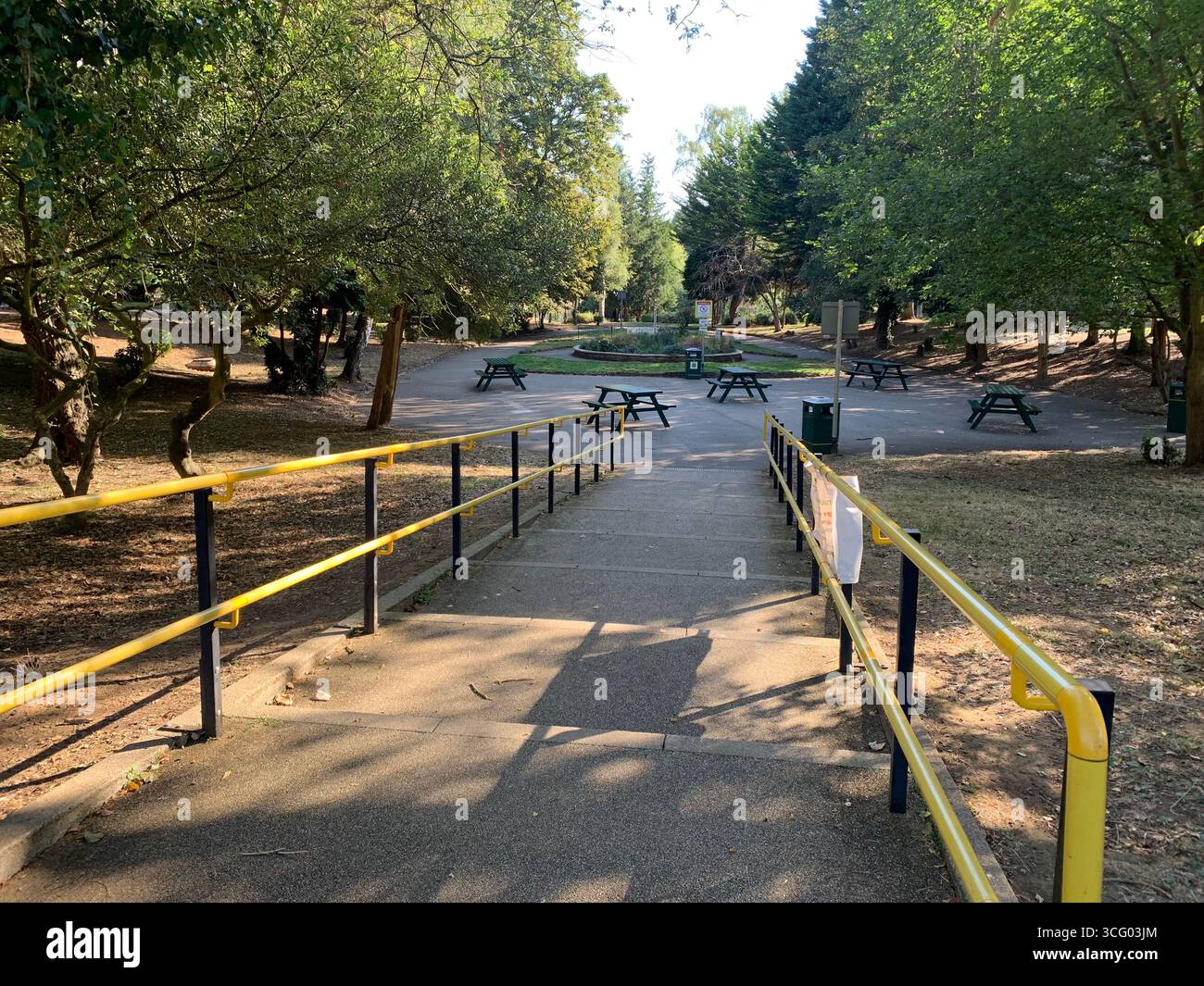 Northampton Northamptonshire England UK British Abington Park museum Church outside birds Avery weather Summer arch stone building buildings - Smartphone Captured Stock Image