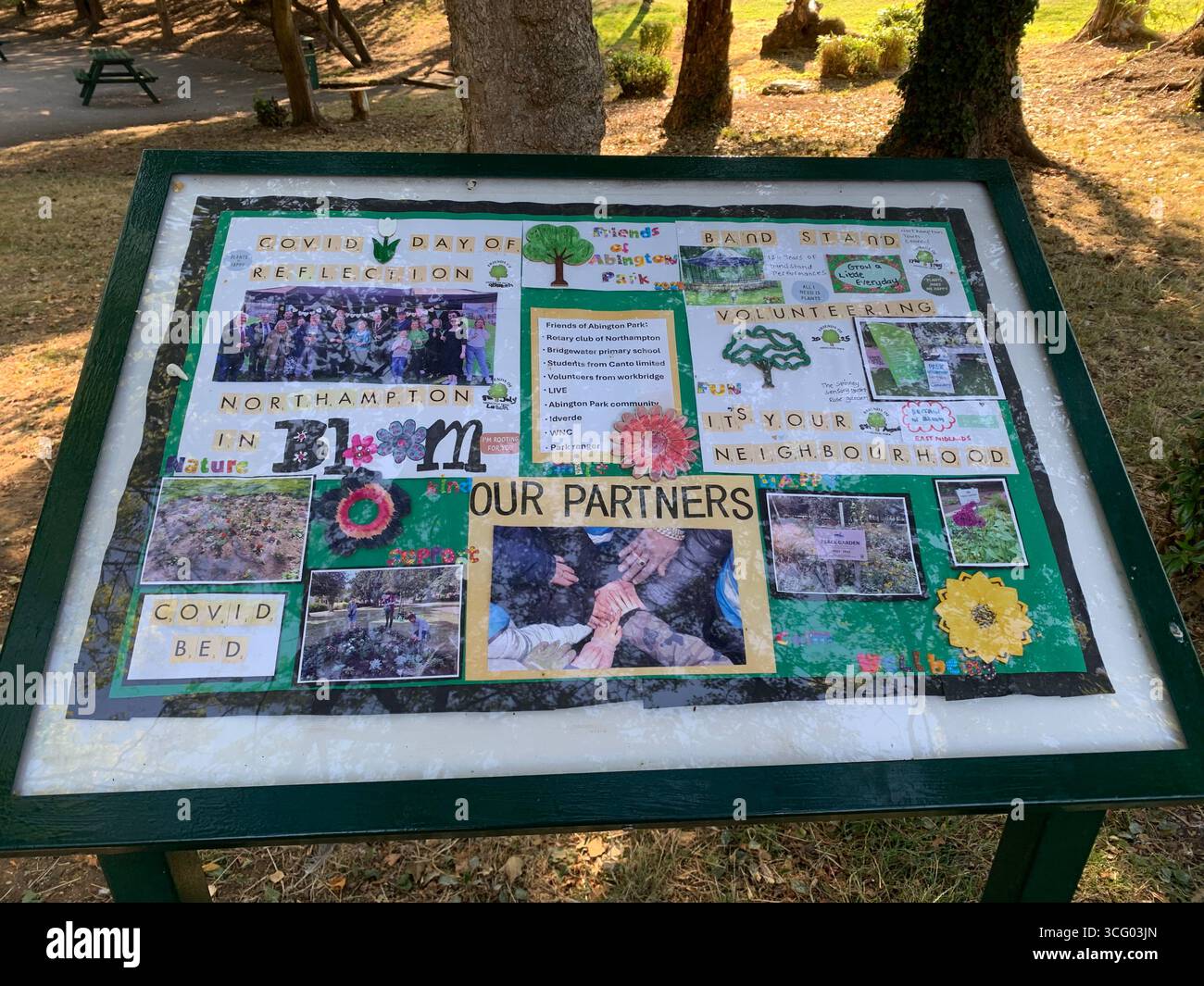 Northampton Northamptonshire England UK British Abington Park museum Church outside birds Avery weather Summer arch stone building buildings - Smartphone Captured Stock Image