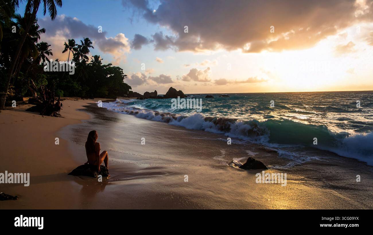 Women alone at sea hi-res stock photography and images - Alamy