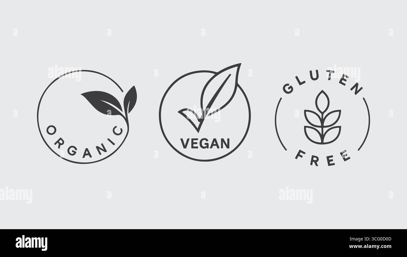 Vegan dairy free organic Stock Vector Images - Alamy