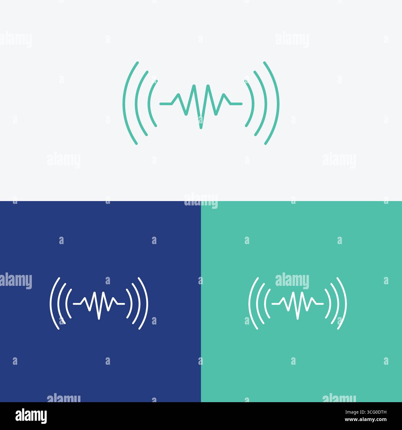 Waves Logo Design - Voice Logo Design Stock Vector
