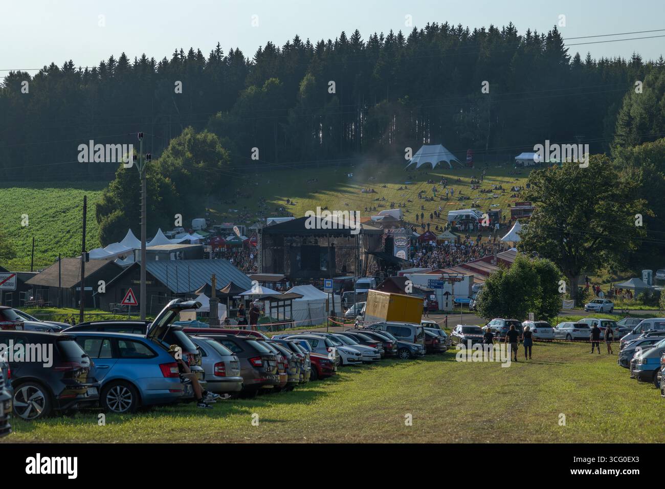 Hot summer sunny day with rock music festival in Vysoke nad Jizerou CZ 08 09 2025 Stock Photo