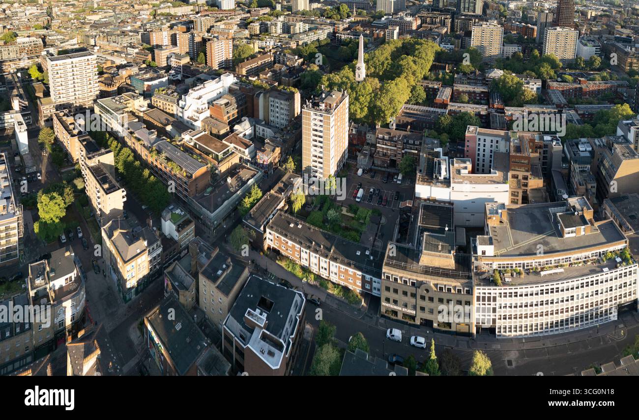 Aerial view of Whitecross Street, Old Street area, London Stock Photo ...