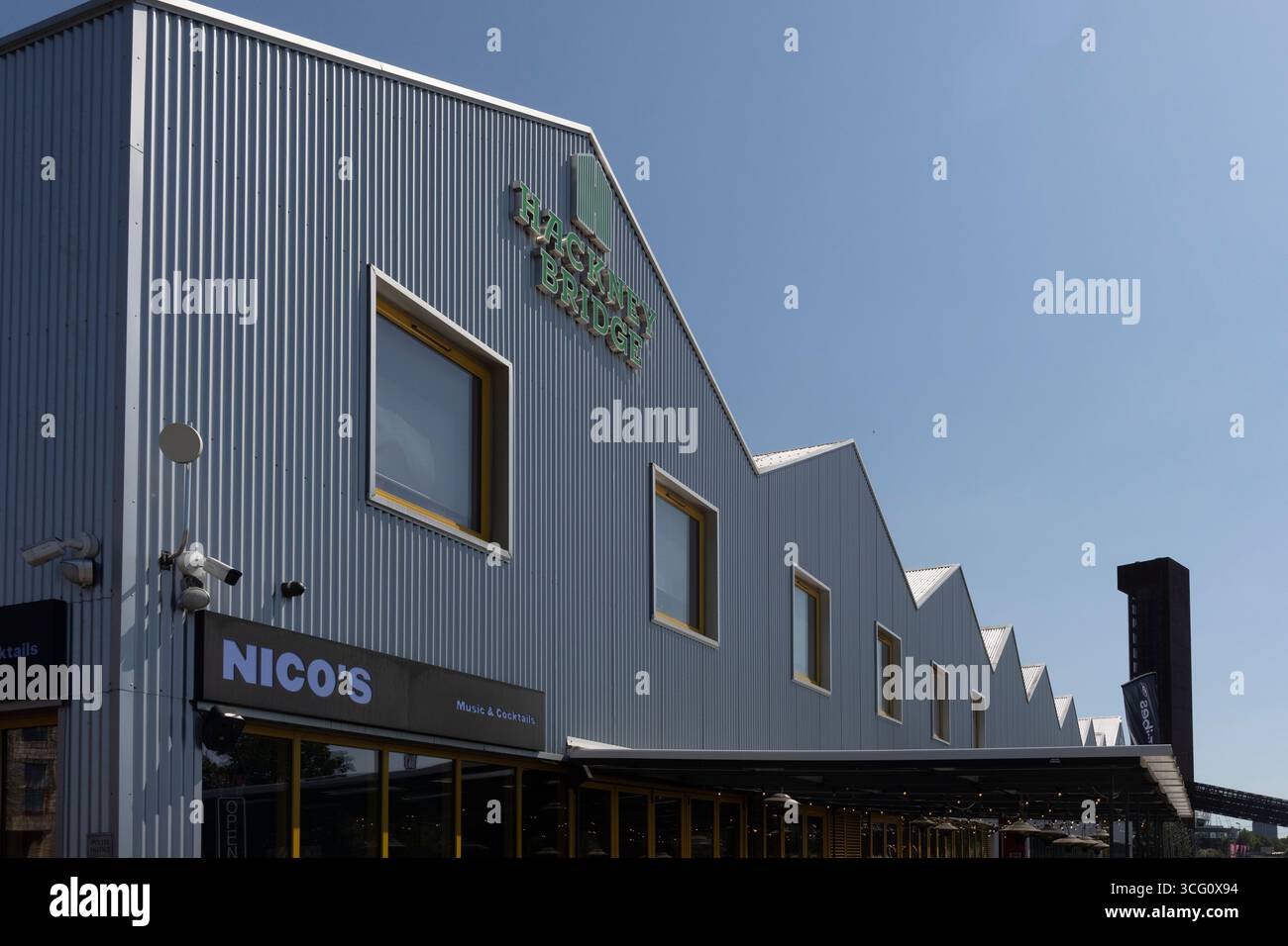 Queen Elizabeth Olympic Park in London, a hub for music, food, and community, offers a vibrant space for locals and visitors to connect and enjoy. Stock Photo