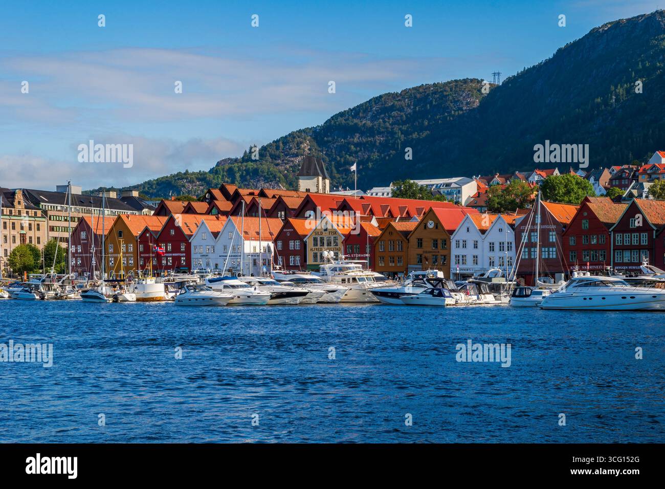 bergen-norway-august-17-2025-the-heritage-commercial-buildings-of