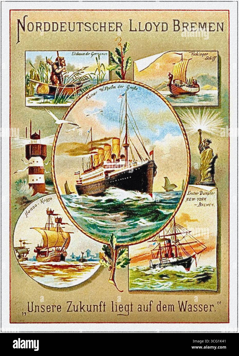 Norddeutscher Lloyd Poster Travel and shipping poster published