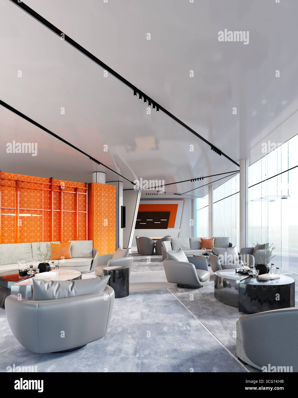3d render reception lobby hall Stock Photo - Alamy