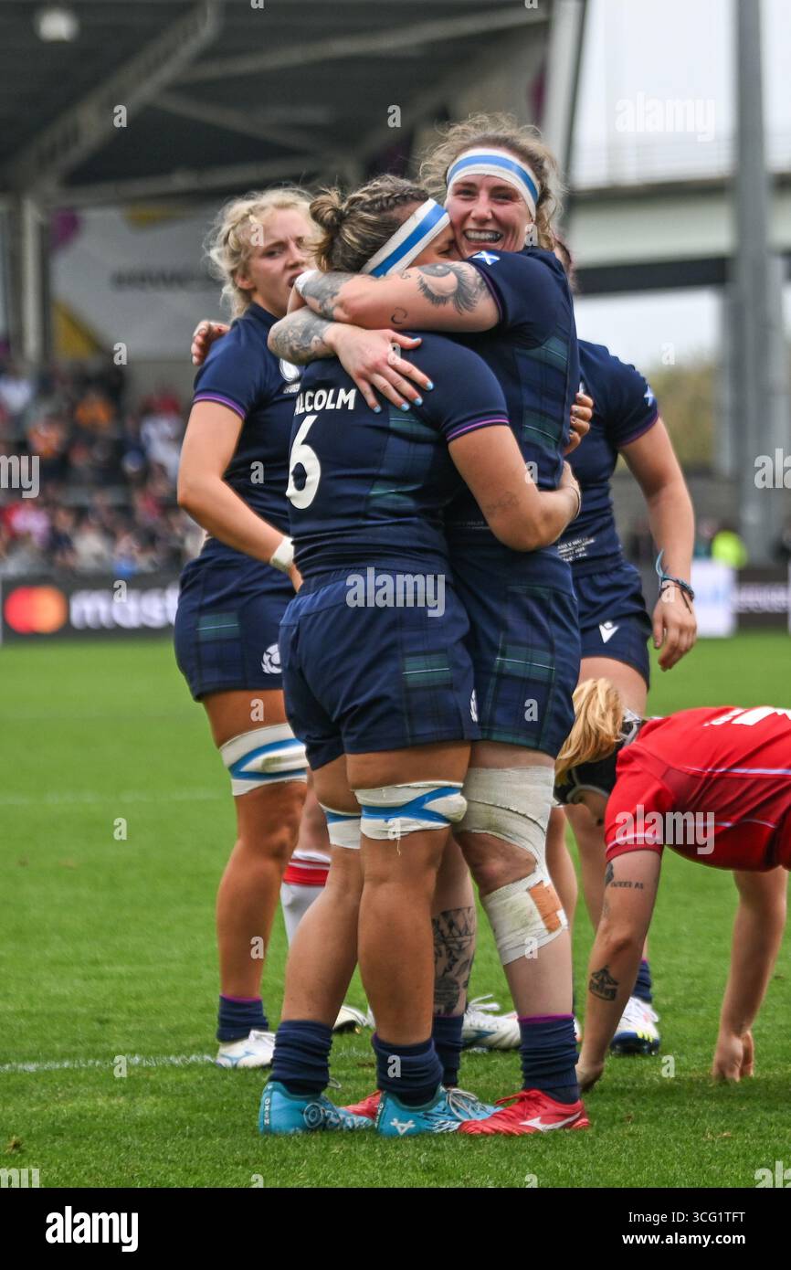Scotland Women v Wales Women Women's Rugby World Cup - Round 1 Sat 23rd August 2025 Salford Community Stadium, England Stock Photo