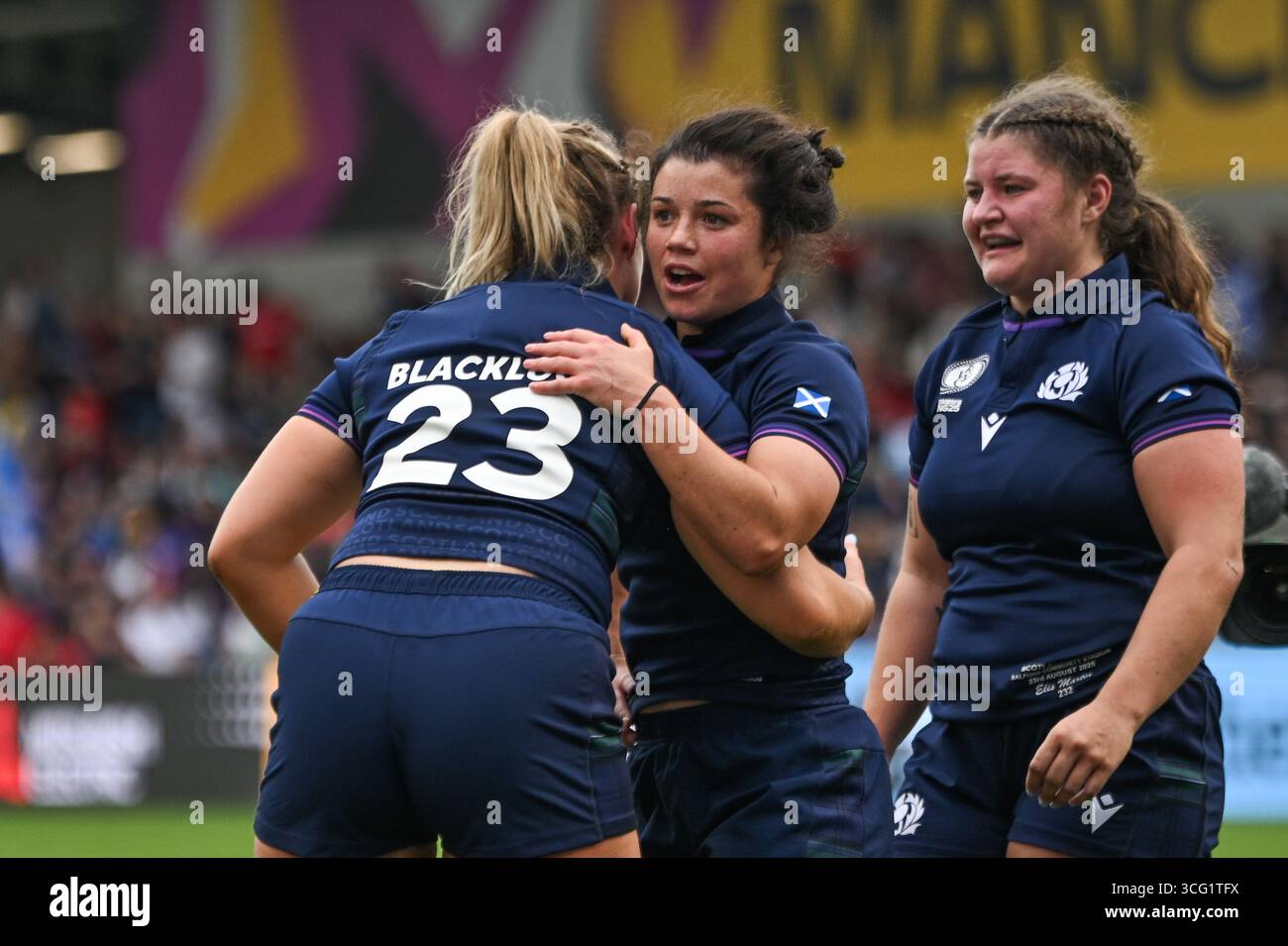 Scotland Women v Wales Women Women's Rugby World Cup - Round 1 Sat 23rd August 2025 Salford Community Stadium, England Stock Photo