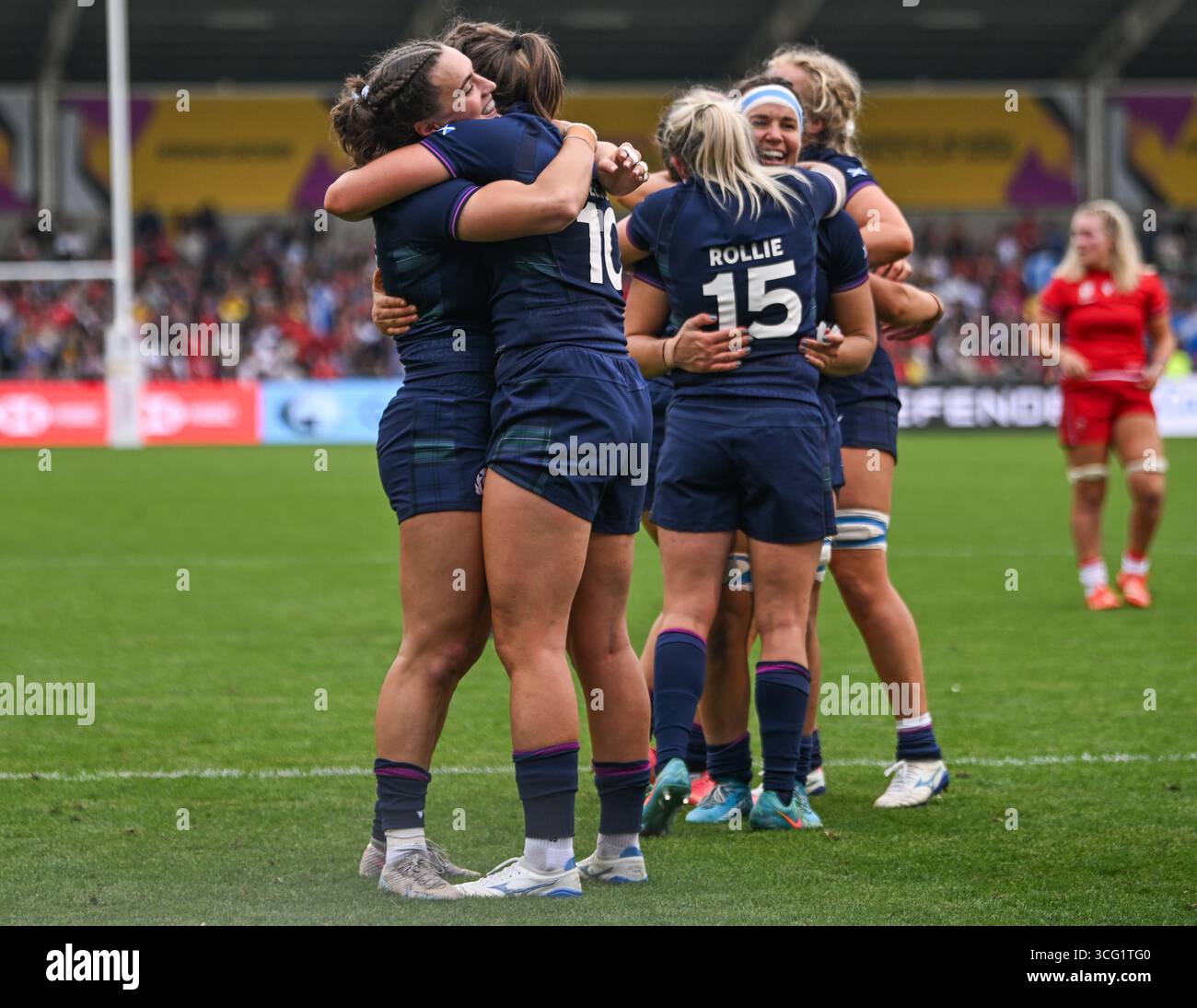Scotland Women v Wales Women Women's Rugby World Cup - Round 1 Sat 23rd August 2025 Salford Community Stadium, England Stock Photo
