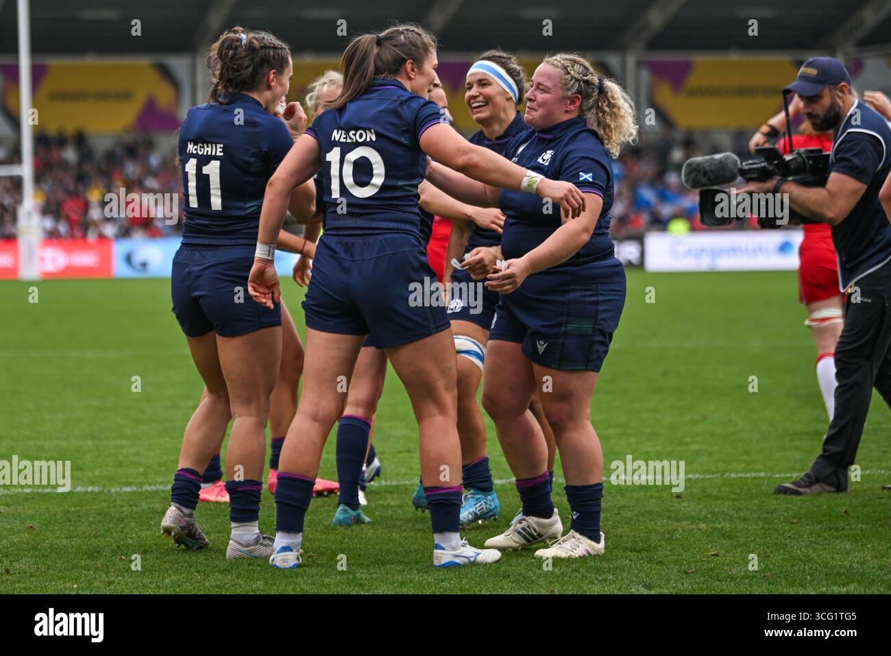 Scotland Women v Wales Women Women's Rugby World Cup - Round 1 Sat 23rd August 2025 Salford Community Stadium, England Stock Photo