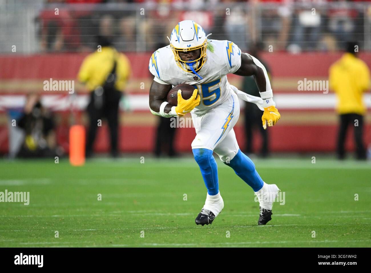 Los Angeles Chargers running back Raheim Sanders (35) runs against the ...